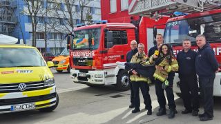 Selly bei der Feuerwehr Teltow (Quelle: Fritz)