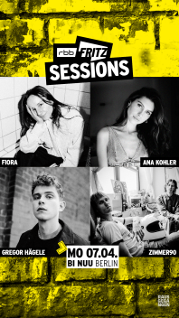 FritzSessions April 2025 (Quelle: Fiora, Ana Kohler, Gregor Hägele, Zimmer90)