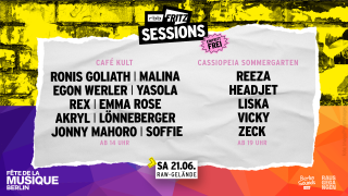 FritzSessions x Fete de la Musique 2025 mit komplettem Lineup (Quelle: Imago | Pond5 | Montage: Fritz)